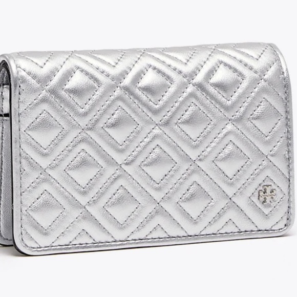 Tory Burch Handbags - NEW Tory Burch quilted Metallic leather wallet